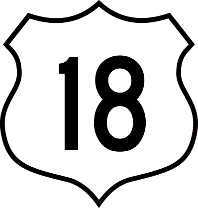 Highway 18 Sign Sticker