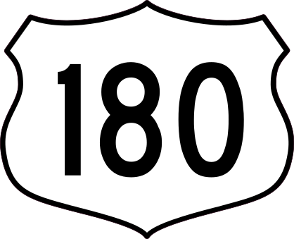 Highway 180 Sign Sticker