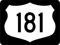 Highway 181 Sign With Black Border Sticker