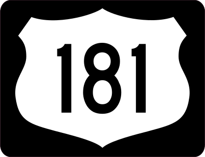Highway 181 Sign With Black Border Sticker