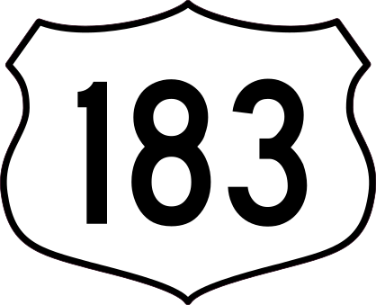 Highway 183 Sign Sticker