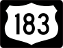 Highway 183 Sign With Black Border Sticker