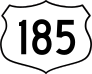 Highway 185 Sign Sticker