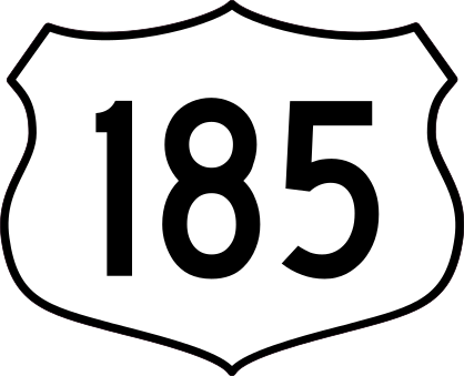 Highway 185 Sign Sticker