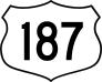 Highway 187 Sign Sticker