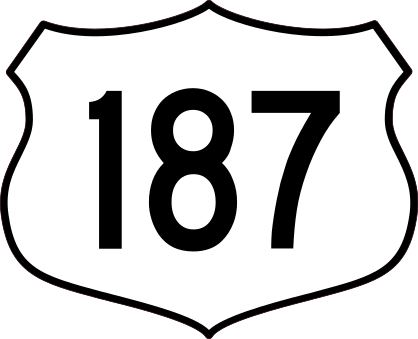 Highway 187 Sign Sticker