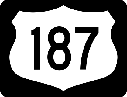 Highway 187 Sign With Black Border Sticker
