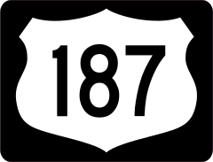 Highway 187 Sign With Black Border Sticker