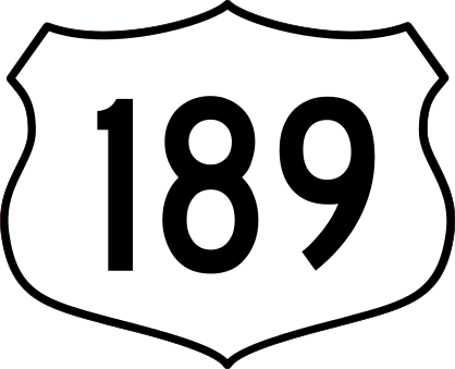 Highway 189 Sign Sticker
