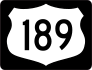 Highway 189 Sign With Black Border Sticker