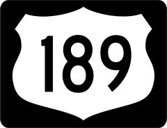 Highway 189 Sign With Black Border Sticker