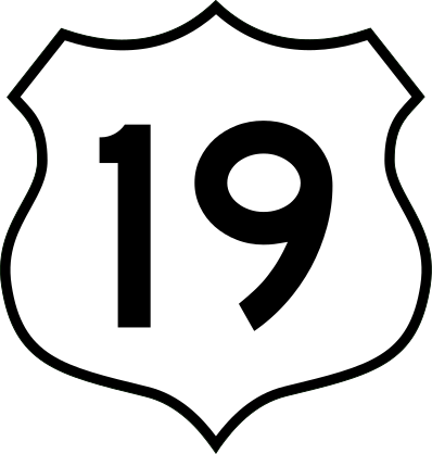 Highway 19 Sign Sticker