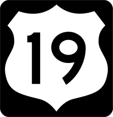 Highway 19 Sign With Black Border Sticker