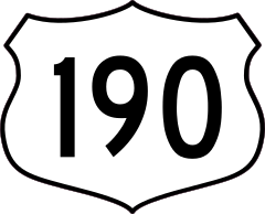 Highway 190 Sign Sticker