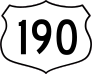 Highway 190 Sign Sticker