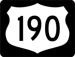 Highway 190 Sign With Black Border Sticker
