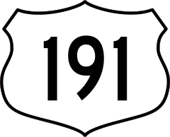 Highway 191 Sign Sticker