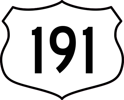 Highway 191 Sign Sticker