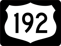Highway 192 Sign With Black Border Sticker