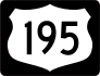 Highway 195 Sign With Black Border Sticker