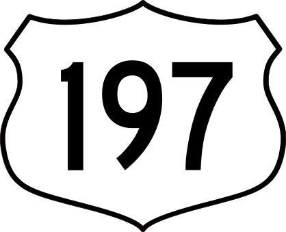 Highway 197 Sign Sticker