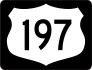 Highway 197 Sign With Black Border Sticker