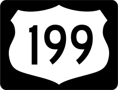 Highway 199 Sign With Black Border Sticker