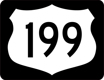 Highway 199 Sign With Black Border Sticker