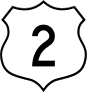 Highway 2 Sign Sticker