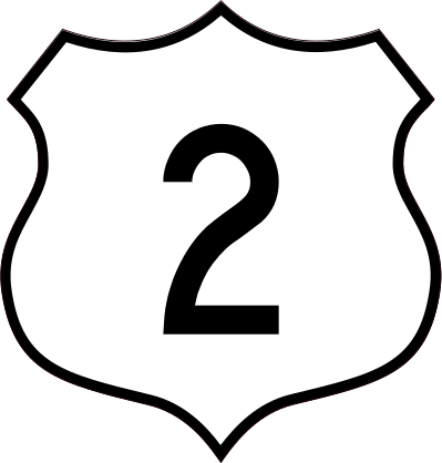Highway 2 Sign Sticker
