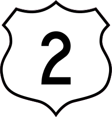 Highway 2 Sign Sticker