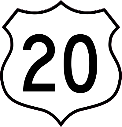 Highway 20 Sign Sticker