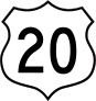 Highway 20 Sign Sticker