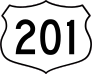 Highway 201 Sign Sticker