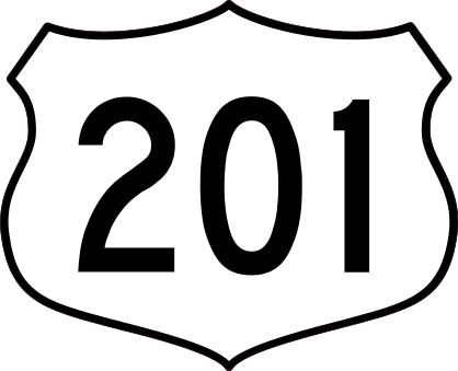 Highway 201 Sign Sticker