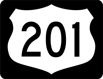 Highway 201 Sign With Black Border Sticker