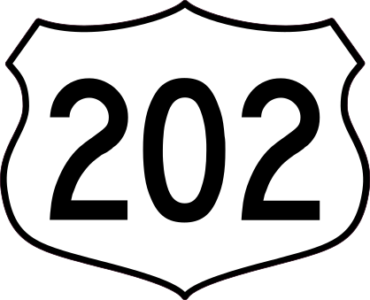Highway 202 Sign Sticker