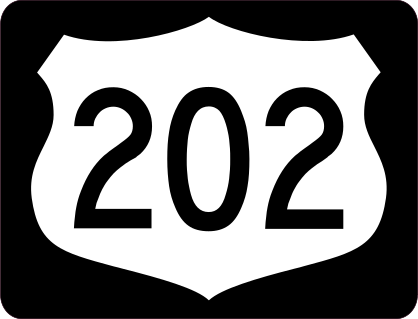 Highway 202 Sign With Black Border Sticker