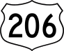 Highway 206 Sign Sticker