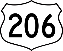 Highway 206 Sign Sticker
