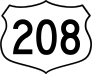 Highway 208 Sign Sticker