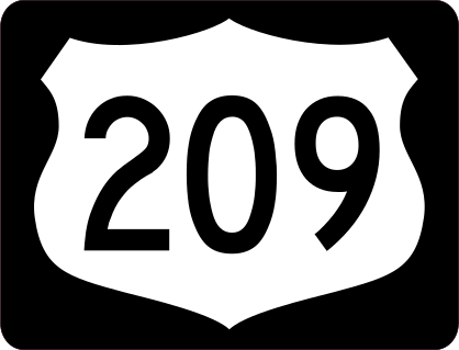 Highway 209 Sign With Black Border Sticker