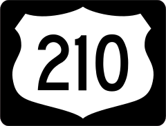 Highway 210 Sign With Black Border Sticker