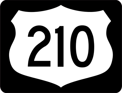 Highway 210 Sign With Black Border Sticker