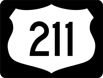 Highway 211 Sign With Black Border Sticker