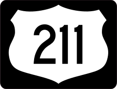 Highway 211 Sign With Black Border Sticker