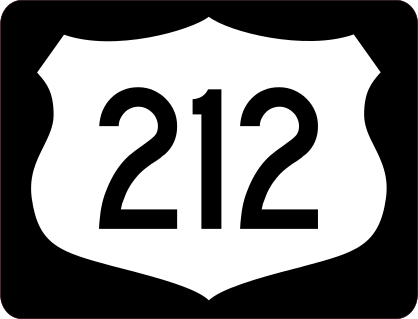 Highway 212 Sign With Black Border Sticker