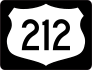 Highway 212 Sign With Black Border Sticker