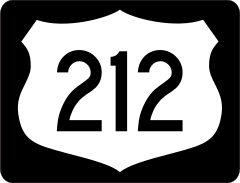 Highway 212 Sign With Black Border Sticker