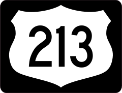 Highway 213 Sign With Black Border Sticker